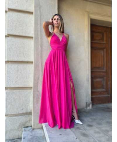 Vestito da cerimonia, fuxia - Con spacco - Palau