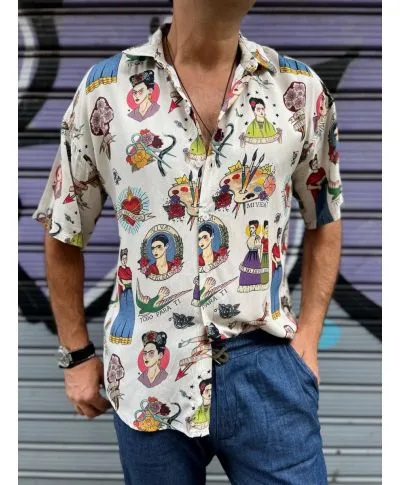 Camicia mezza manica, disegno Frida