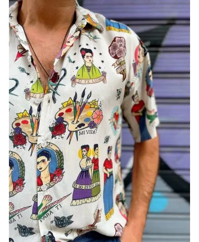 Camicia mezza manica, disegno Frida