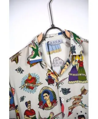 Camicia mezza manica, disegno Frida