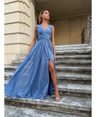 Abito da sera, elegante - Lungo - Azzurro - Sunrise