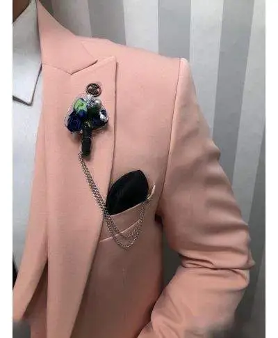 Abito da uomo elegante - Con gilet - Color salmone