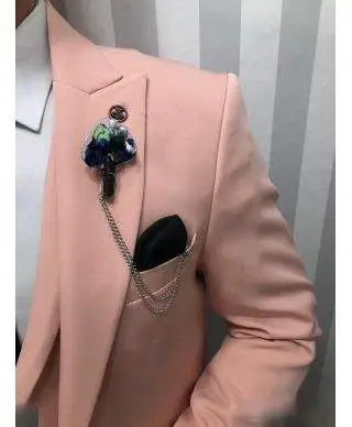 Abito da uomo elegante - Con gilet - Color salmone
