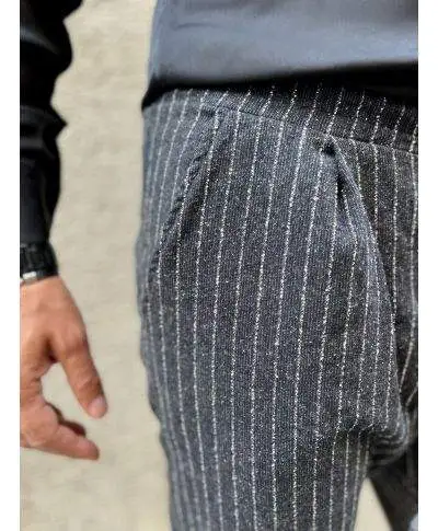 Pantalaccio grigio uomo, Paul Miranda - Pantaloni gessati