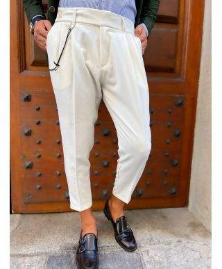 Pantaloni bianchi, invernali - Cropped
