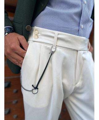Pantaloni bianchi, invernali - Cropped