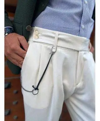 Pantaloni bianchi, invernali - Cropped