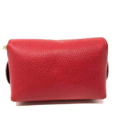 Borsa donna Bell - Pochette rossa - Vera pelle