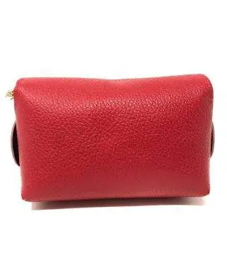 Borsa donna Bell - Pochette rossa - Vera pelle
