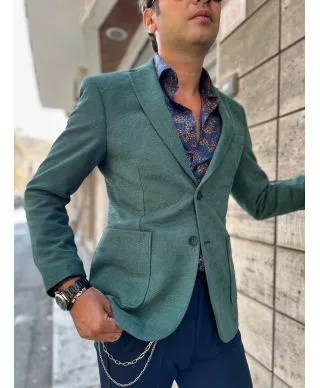 Giacca uomo particolare, slim - Verde