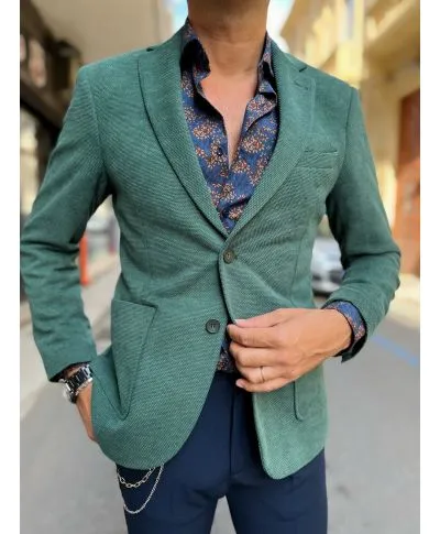 Giacca uomo particolare, slim - Verde