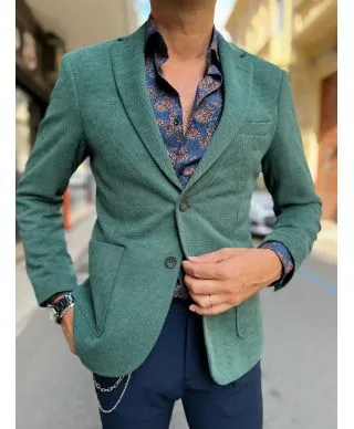Giacca uomo particolare, slim - Verde