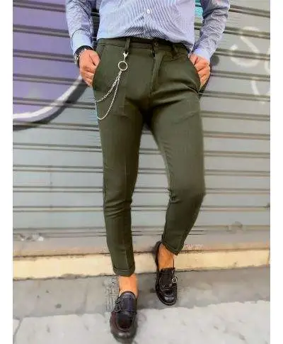 Pantaloni uomo - Cropped - Verde