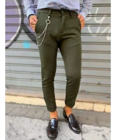 Pantaloni uomo - Cropped - Verde