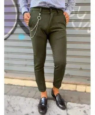 Pantaloni uomo - Cropped - Verde