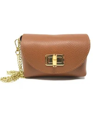 Borsa donna Bell - Pochette cuoio - Vera pelle - Tracolla