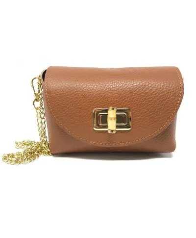 Borsa donna Bell - Pochette cuoio - Vera pelle - Tracolla