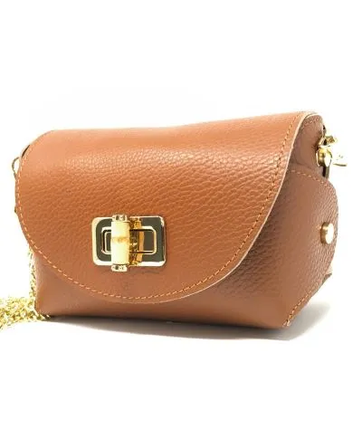 Borsa donna Bell - Pochette cuoio - Vera pelle - Tracolla