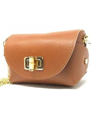 Borsa donna Bell - Pochette cuoio - Vera pelle - Tracolla