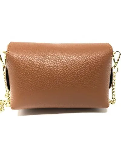 Borsa donna Bell - Pochette cuoio - Vera pelle - Tracolla