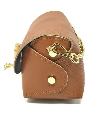 Borsa donna Bell - Pochette cuoio - Vera pelle - Tracolla