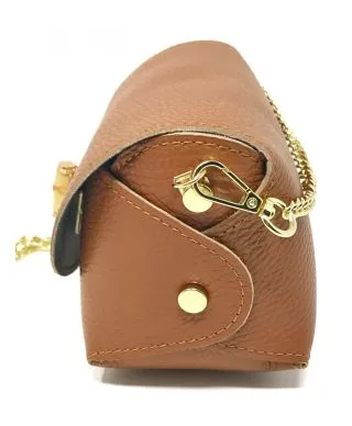 Borsa donna Bell - Pochette cuoio - Vera pelle - Tracolla
