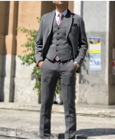 Gean Luc Paris - Gilet Grigio - Panciotto Uomo - Made In Italy