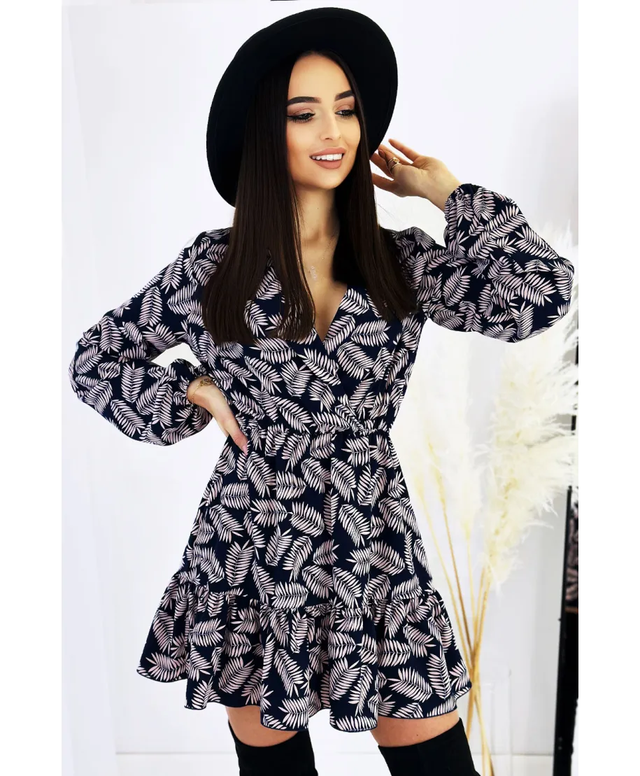 Mini sukienka w listki Rachell