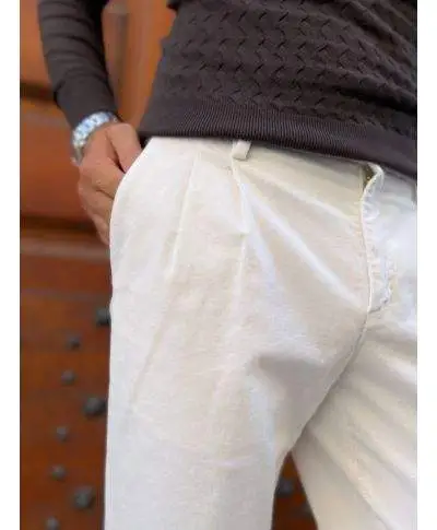Pantaloni uomo, senape - Vita alta - Paul Miranda