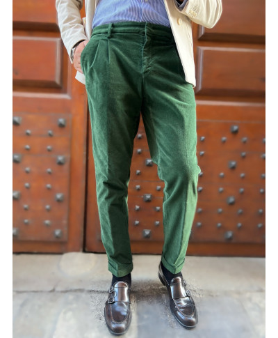 Pantaloni uomo, in velluto - Verde - Paul Miranda