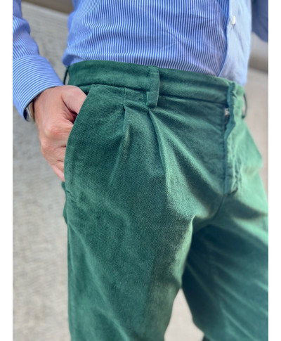 Pantaloni uomo, in velluto - Verde - Paul Miranda