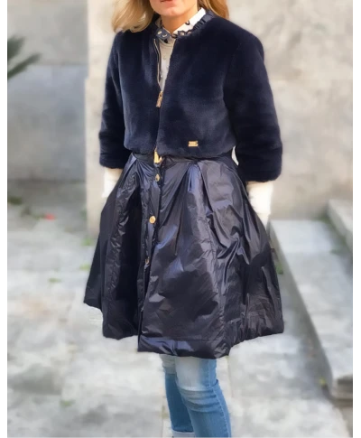 Roberta Biagi - Giubbotto nero - Scomponibile diventa Pellicciotto corto