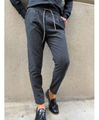 Pantaloni uomo blu, Paul Miranda - Pantalaccio gessati