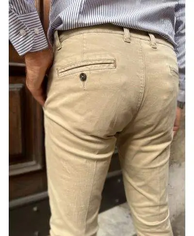 Pantaloni uomo, beige - kej jey, Modello chinos