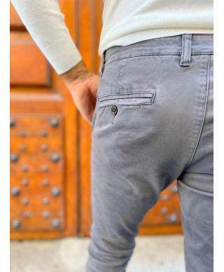 Pantaloni uomo, grigi - kej jey, Modello chinos