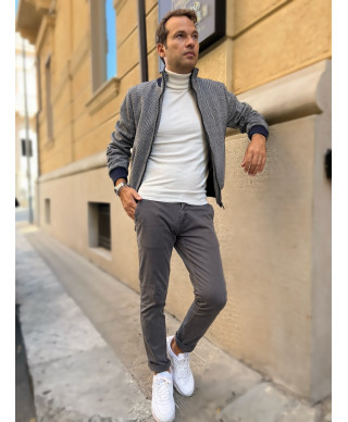 Pantaloni uomo, grigi - kej jey, Modello chinos