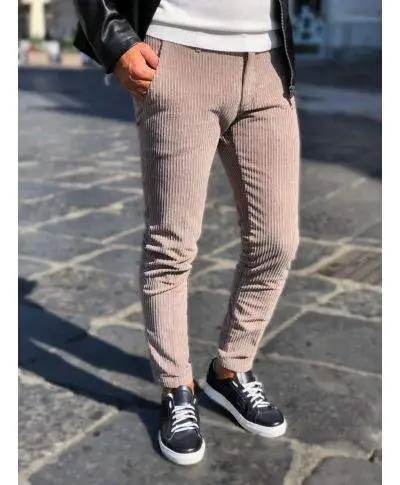 Pantaloni uomo beige, Paul Miranda - Velluto