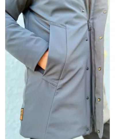 Giubbotto invernale uomo, con cappuccio - Colore grigio - Key jey