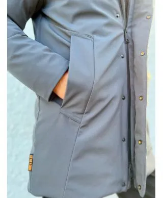 Giubbotto invernale uomo, con cappuccio - Colore grigio - Key jey
