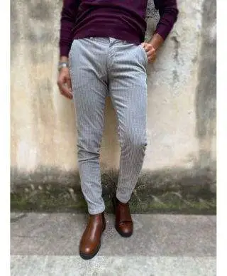 Pantaloni uomo in velluto - Verde bosco