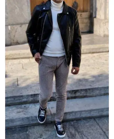 Pantaloni uomo beige, Paul Miranda - Velluto