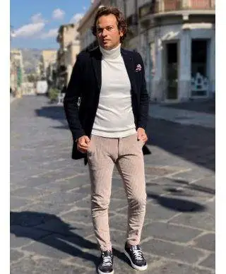 Pantaloni uomo beige, Paul Miranda - Velluto
