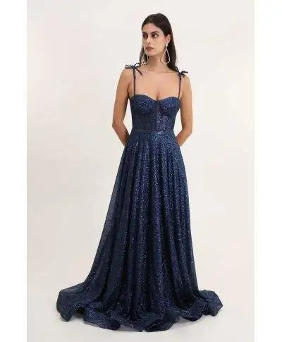 Vestito diciottesimo compleanno - blu scuro - Gonna ampia