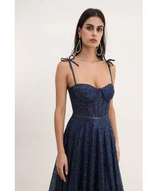 Vestito diciottesimo compleanno - blu scuro - Gonna ampia