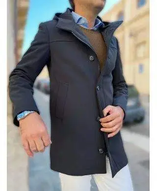 Trench con cappuccio, nero - Made in Italy - Gogolfun.it