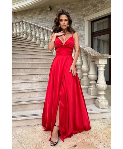 SUKIENKA SATYNOWA Z ROZCIĘCIEM NA NODZE