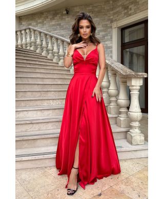 SUKIENKA SATYNOWA Z ROZCIĘCIEM NA NODZE