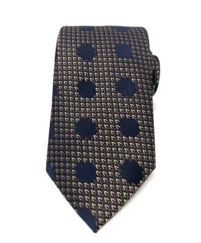Cravatta uomo - Fantasia pois - Blu e marrone