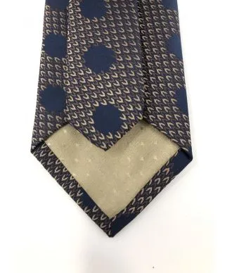 Cravatta uomo - Fantasia pois - Blu e marrone