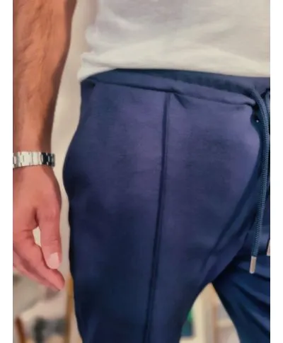Pantaloni uomo blu, con coulisse - Paul Miranda - Made in Italy